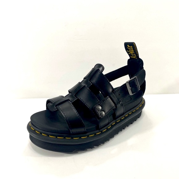 NEW DR MARTENS TERRY LEATHER STRAP SANDALS - Picture 8 of 15